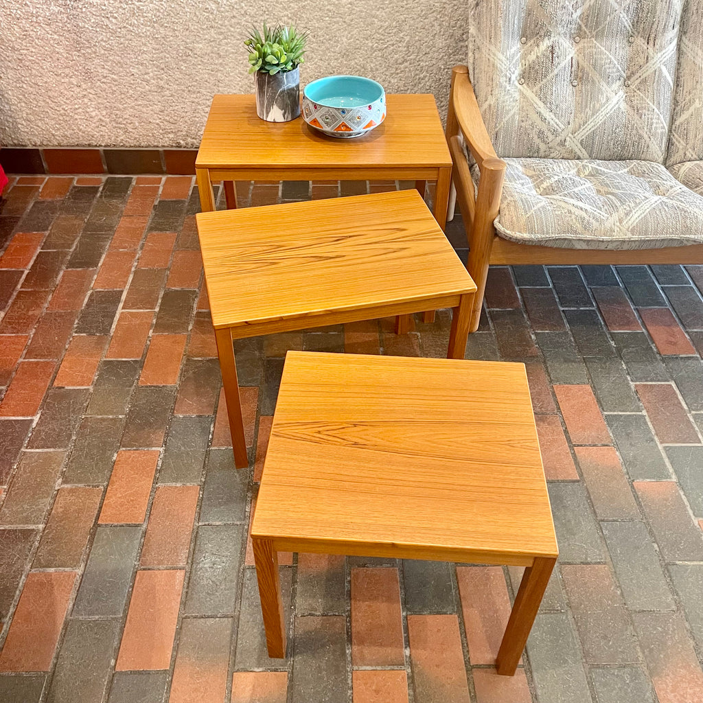 Teak Nesting Tables by Bent Silberg - Mr. Mansfield Vintage