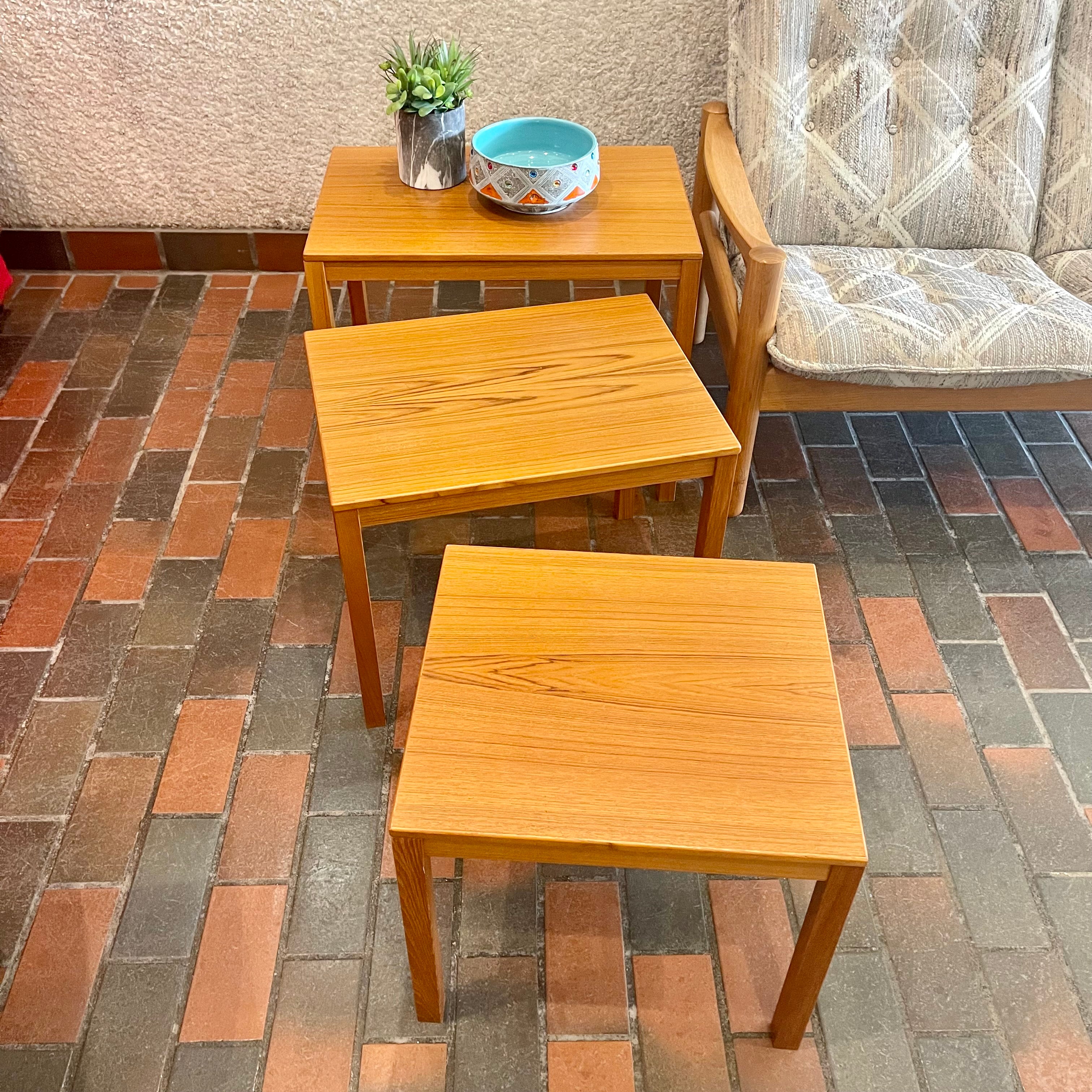 Teak Nesting Tables by Bent Silberg - Mr. Mansfield Vintage