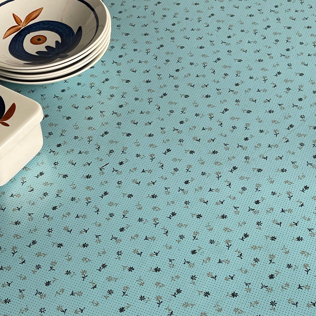 1950s Flower Pattern Turquoise Table + Chair Set - Mr. Mansfield Vintage