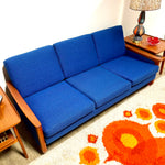 Load image into Gallery viewer, R. Huber Sofa + Original Royal Blue Upholstery + New Foam