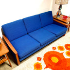 R. Huber Sofa + Original Royal Blue Upholstery + New Foam
