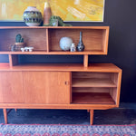 Load image into Gallery viewer, Teak Credenza with Hutch