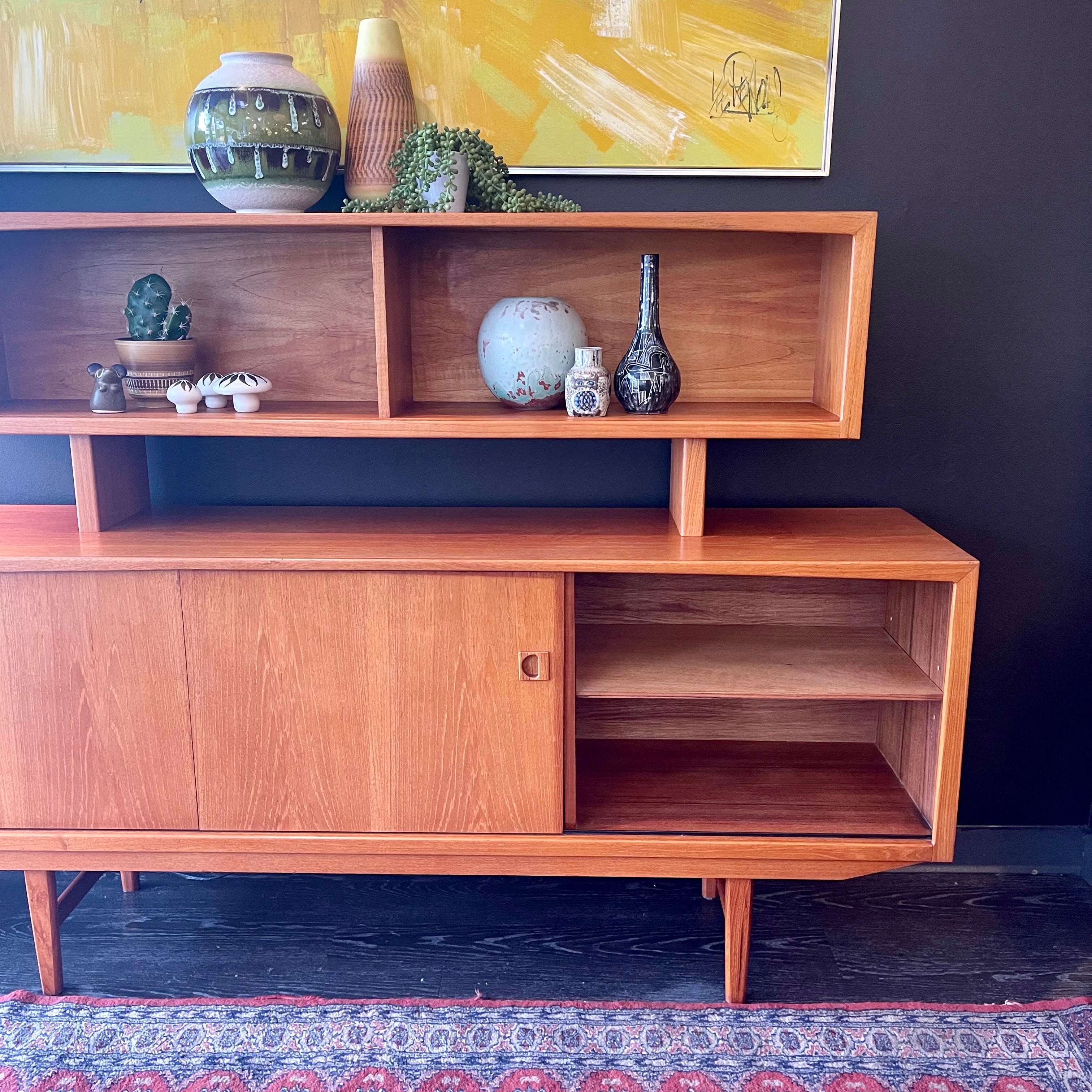Teak Credenza with Hutch - Mr. Mansfield Vintage