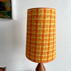 Solid Teak Lamp / Original Shade