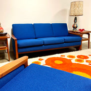 R. Huber Sofa + Original Royal Blue Upholstery + New Foam