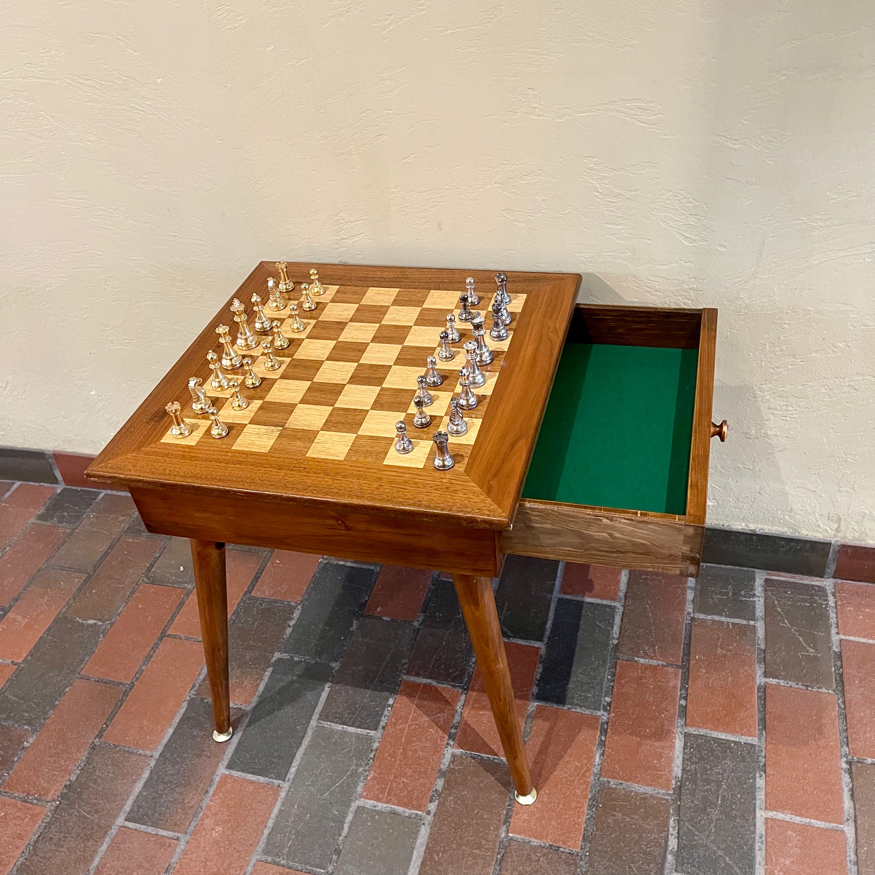 Vintage Chess Table with Drawers - Mr. Mansfield Vintage