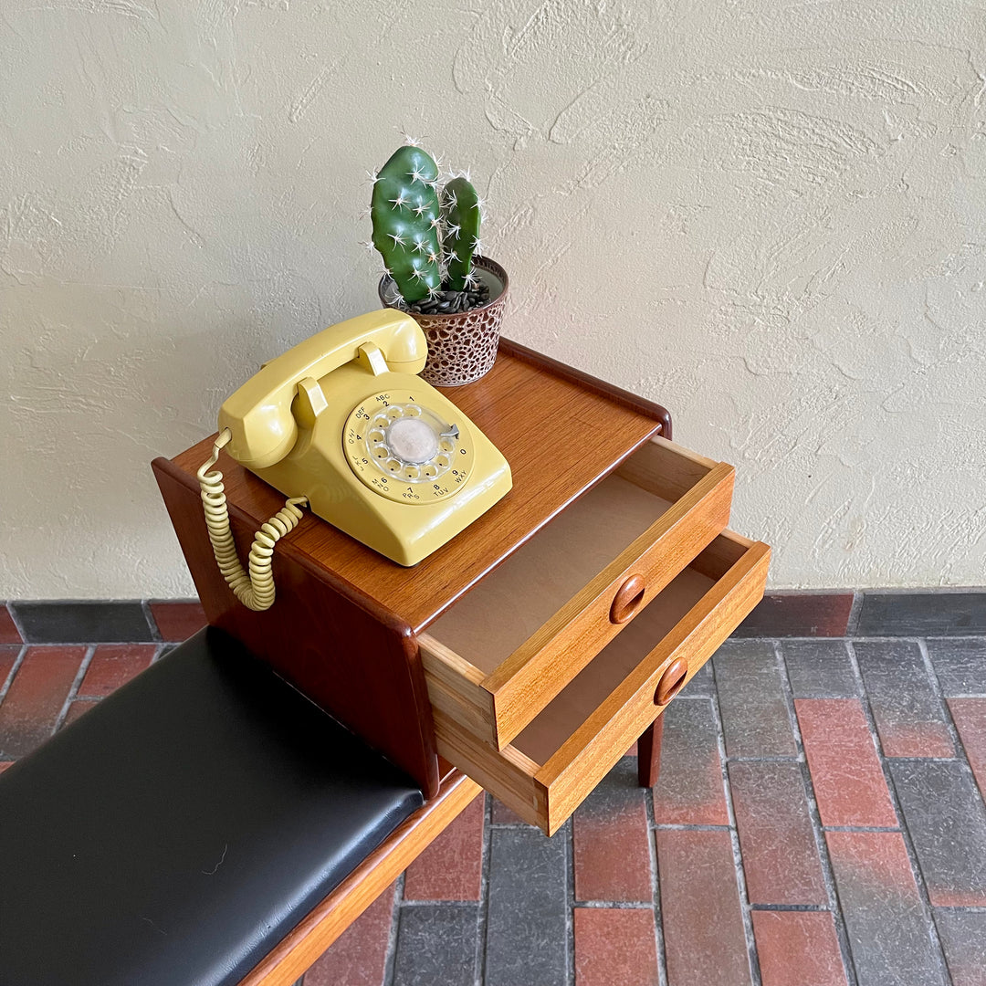 Made in Norway Vintage Phone/Entry Way Bench Model “ROLF”