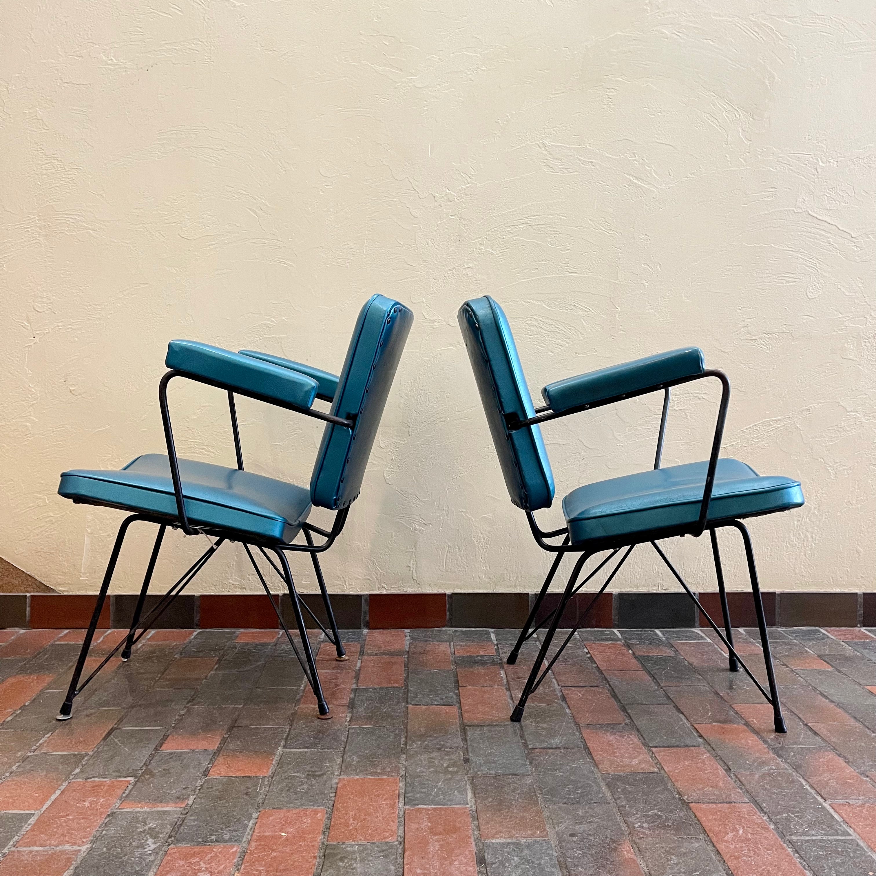 1950s Teal Chair In The Style of Petter Cotton Mr. Mansfield Vintage