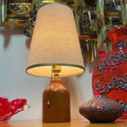 Small Midcentury Modern Solid Teak Lamp Mr. Mansfield Vintage