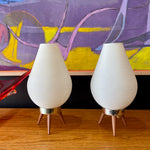 Load image into Gallery viewer, Tripod Beehive Table Lamps with Plastic Shades