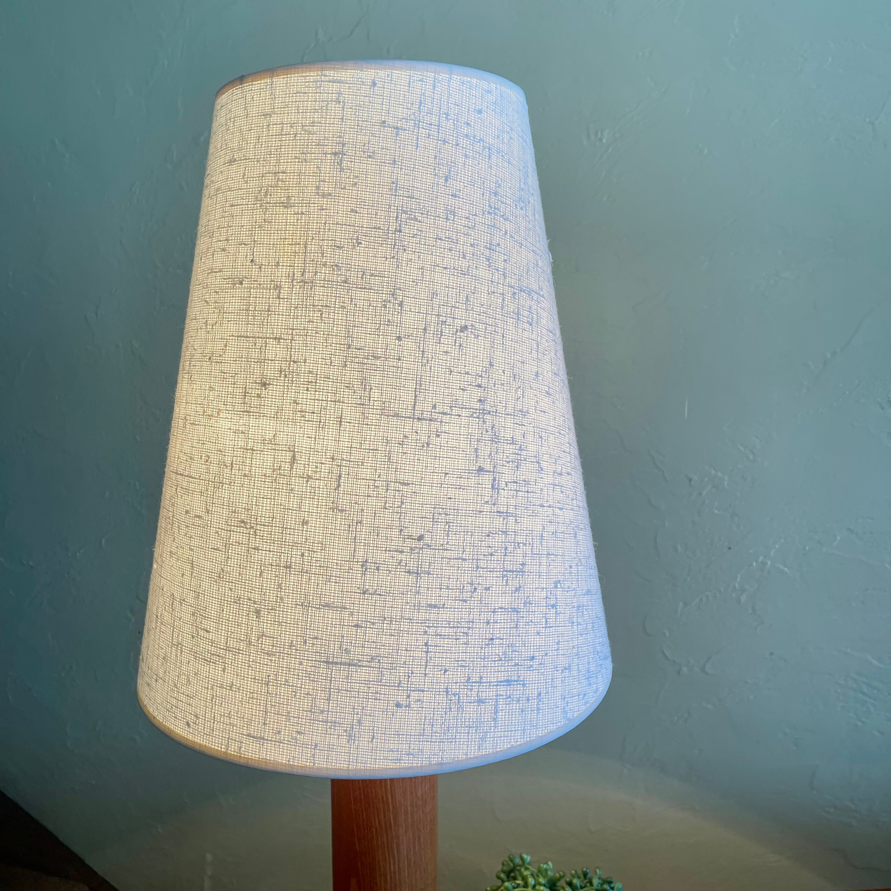 Solid Vintage Teak Table Lamp