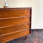 Vintage Walnut Tallboy Dresser
