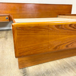 Load image into Gallery viewer, Midcentury Teak Queen Size Platform Bed + Floating Nightstands - Mr. Mansfield Vintage
