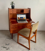 Vintage Teak Secretary Desk Mansfield Vintage 