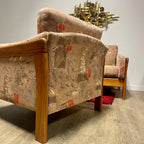 Solid Teak Framed Loveseat + Chair