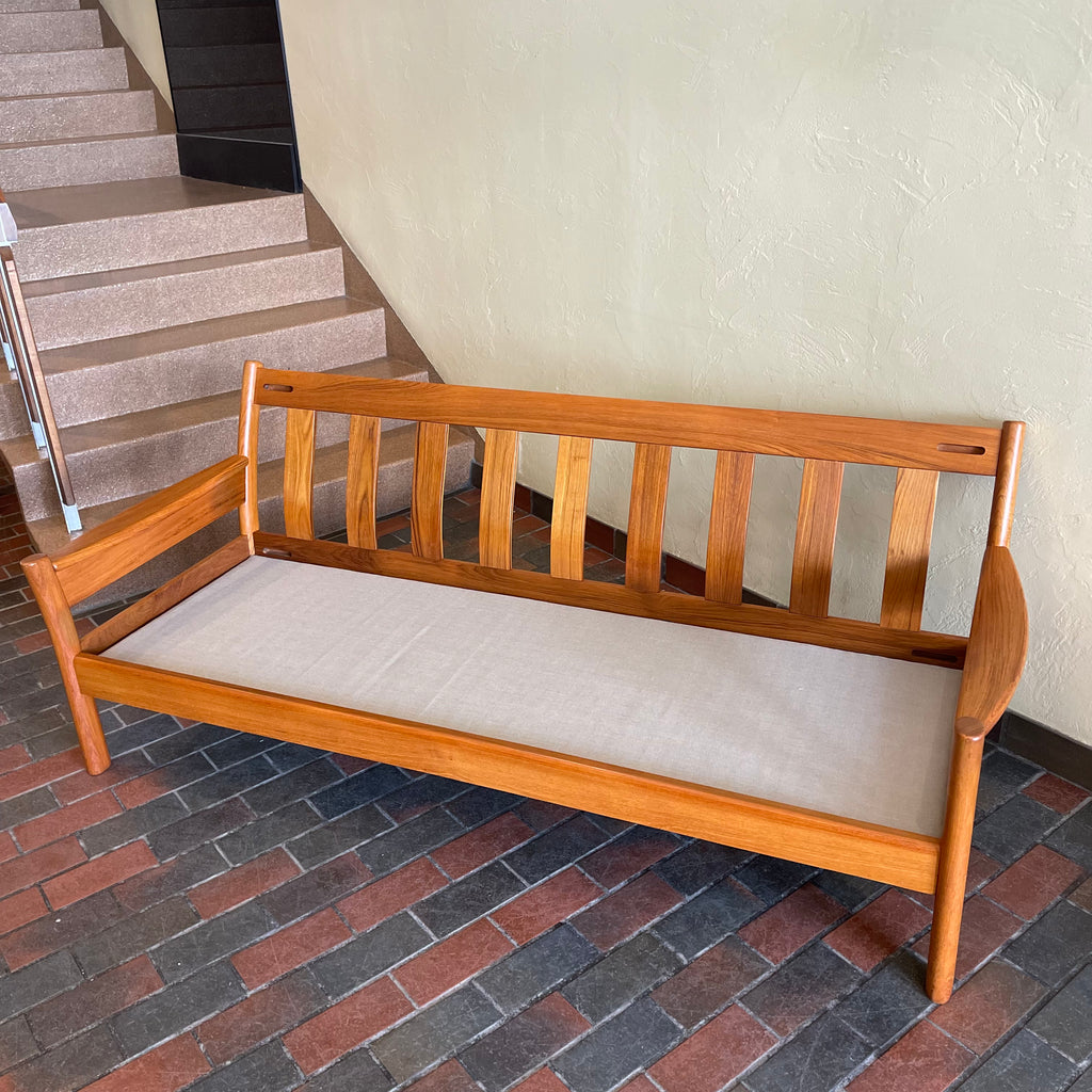 Solid Teak Frame Sofa - Mr. Mansfield Vintage