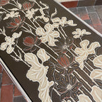 1970s Chrome and Floral Laminated Coffee Table