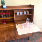 Broyhill Premier Sculptra credenza with drop-front writing desk and bar