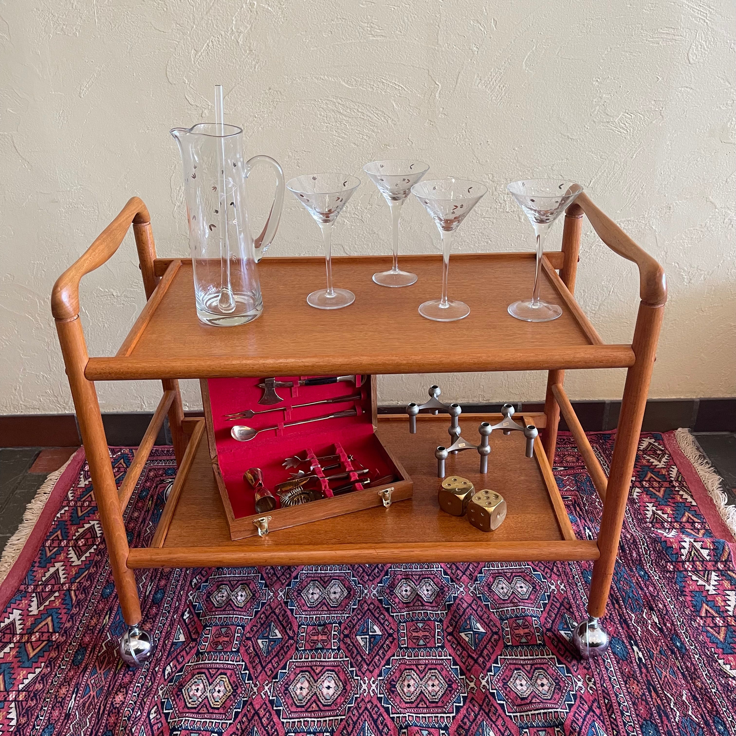Teak Bar/Tea Cart - Mr. Mansfield Vintage