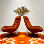 2 R Huber Swivel Scoop Chairs Mr. Mansfield Vintage
