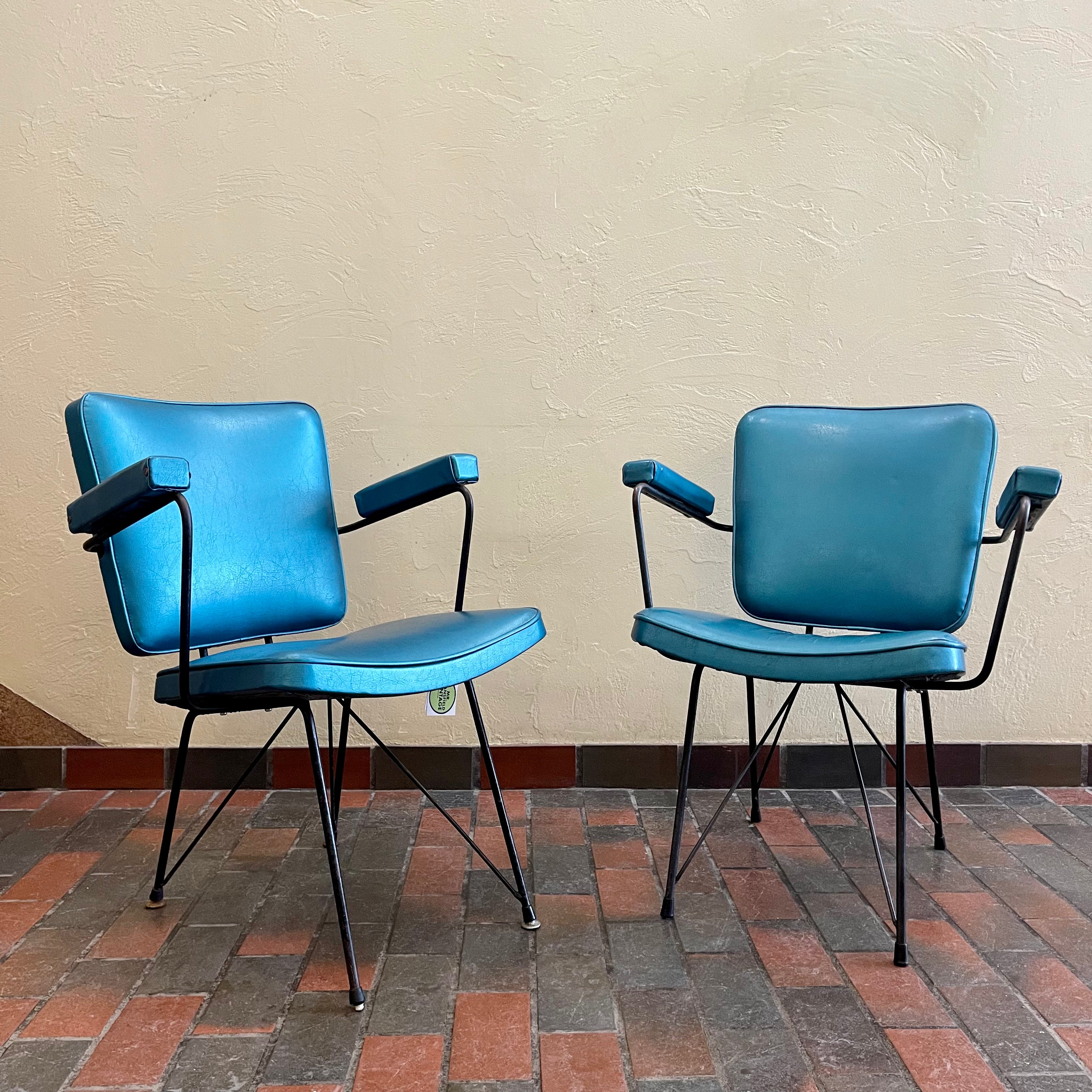 1950s Teal Chair In The Style of Petter Cotton Mr. Mansfield Vintage