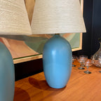 Vintage Robin Egg Blue LOTTE Lamps by Lotte & Gunnar Bostlund