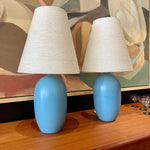 Load image into Gallery viewer, Vintage Robin Egg Blue LOTTE Lamps by Lotte &amp; Gunnar Bostlund