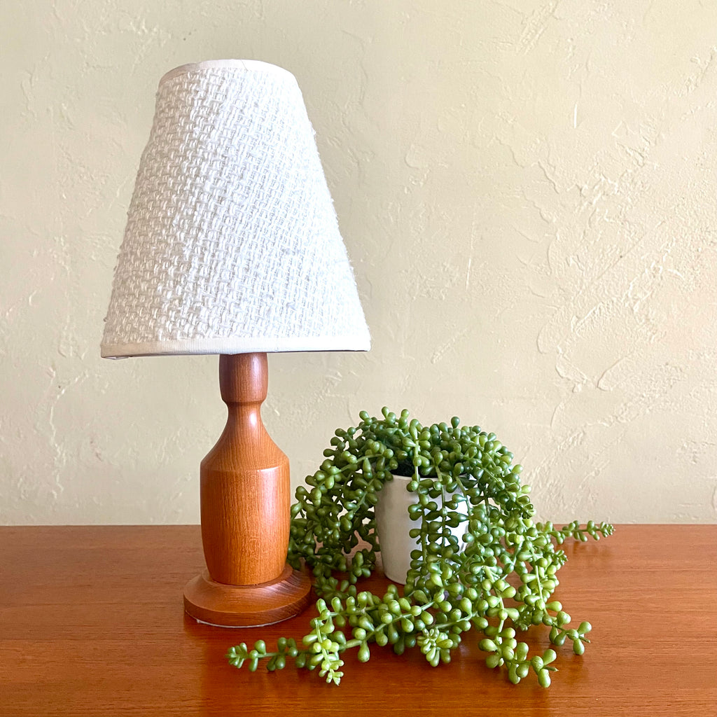 Small Solid Teak Lamp