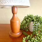 Small Solid Teak Lamp