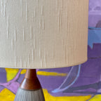 Upsala Ekeby Mid-Century Modern Pottery Table Lamp + Original Shade - Mr. Mansfield Vintage