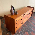 Load image into Gallery viewer, Midcentury Made in Canada Teak 9 Drawer Dresser Mansfield vintage
