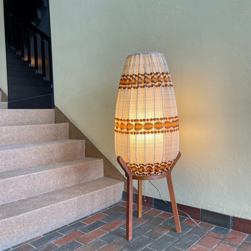1960s Danish Teak Tripod Pod Floor Lamp