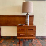 Load image into Gallery viewer, Vintage Viscol Victoriaville Walnut Headboard + Bedside Tables