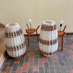 1960s Danish Teak Tripod Pod Floor Lamps