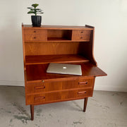 Vintage Teak Secretary Desk Mansfield Vintage 