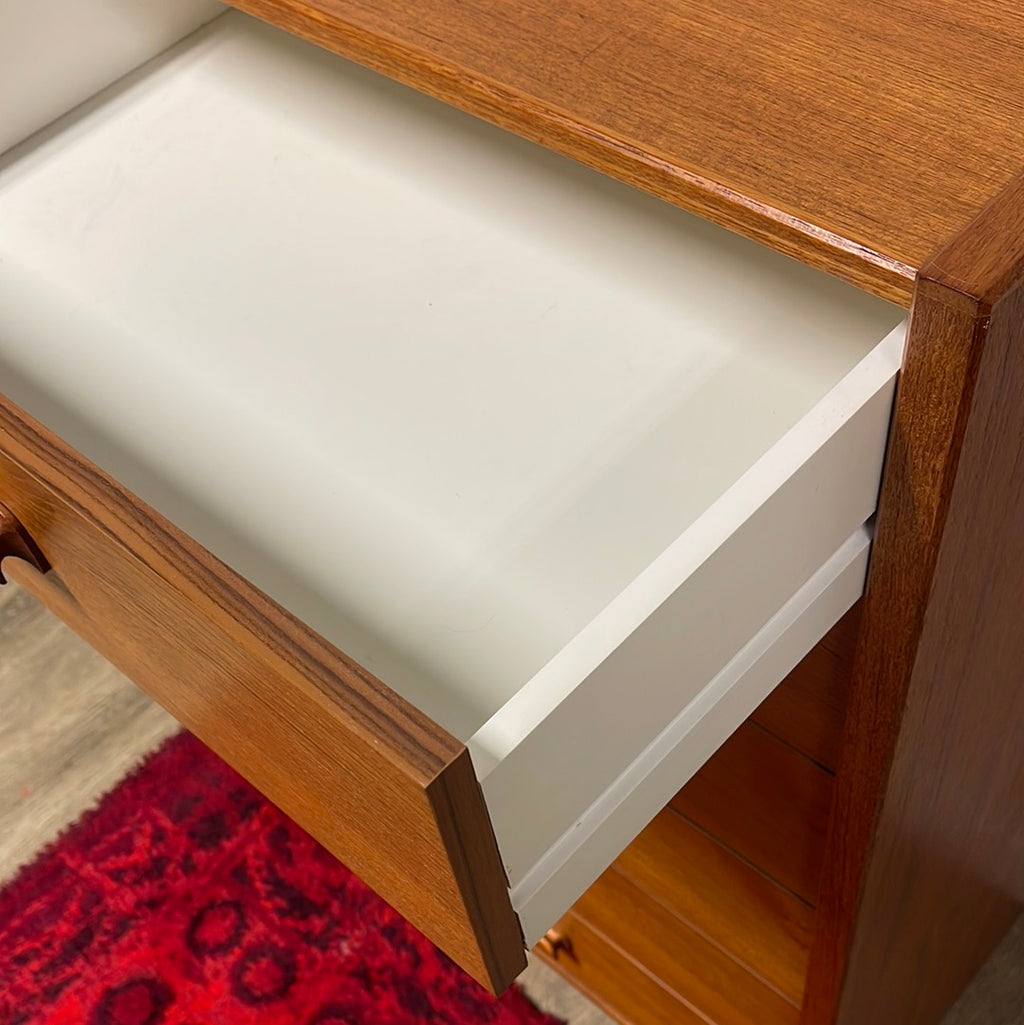 Teak 6 Drawer Tallboy Dresser - Mr. Mansfield Vintage