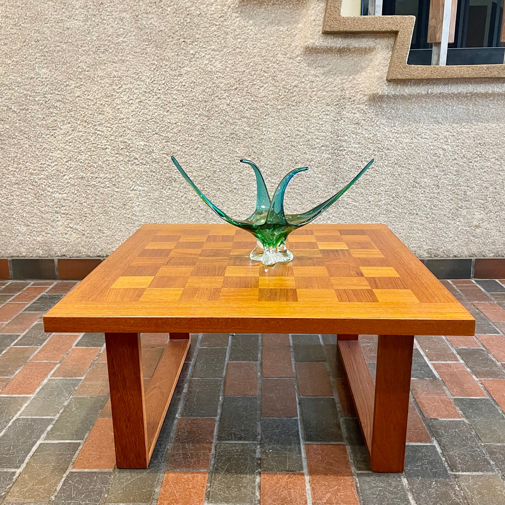 Teak Checker Board Coffee Table by Cado - Mr. Mansfield Vintage