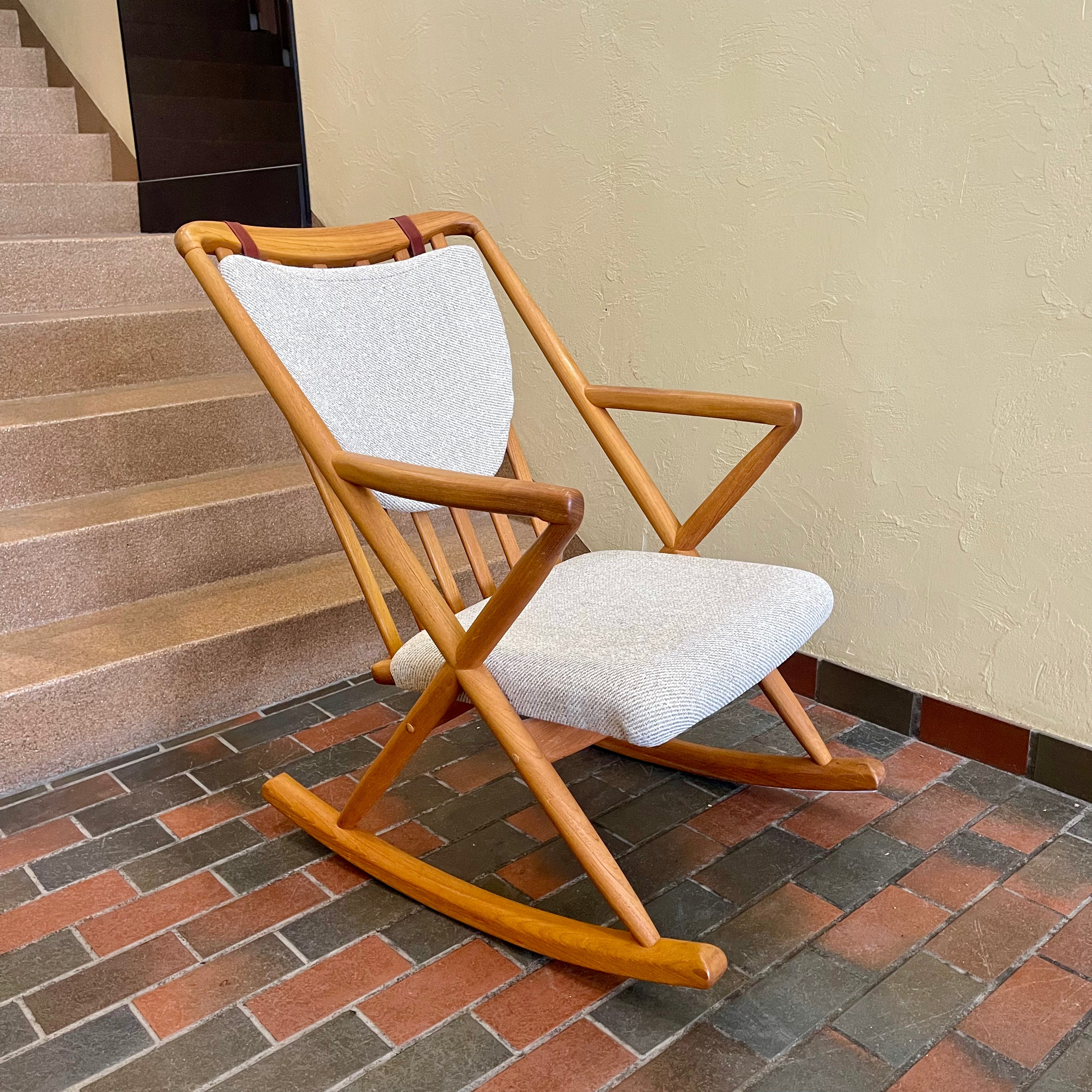 Benny Linden Solid Teak Rocking Chair Mansfield Vintage