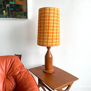 Solid Teak Lamp / Original Shade