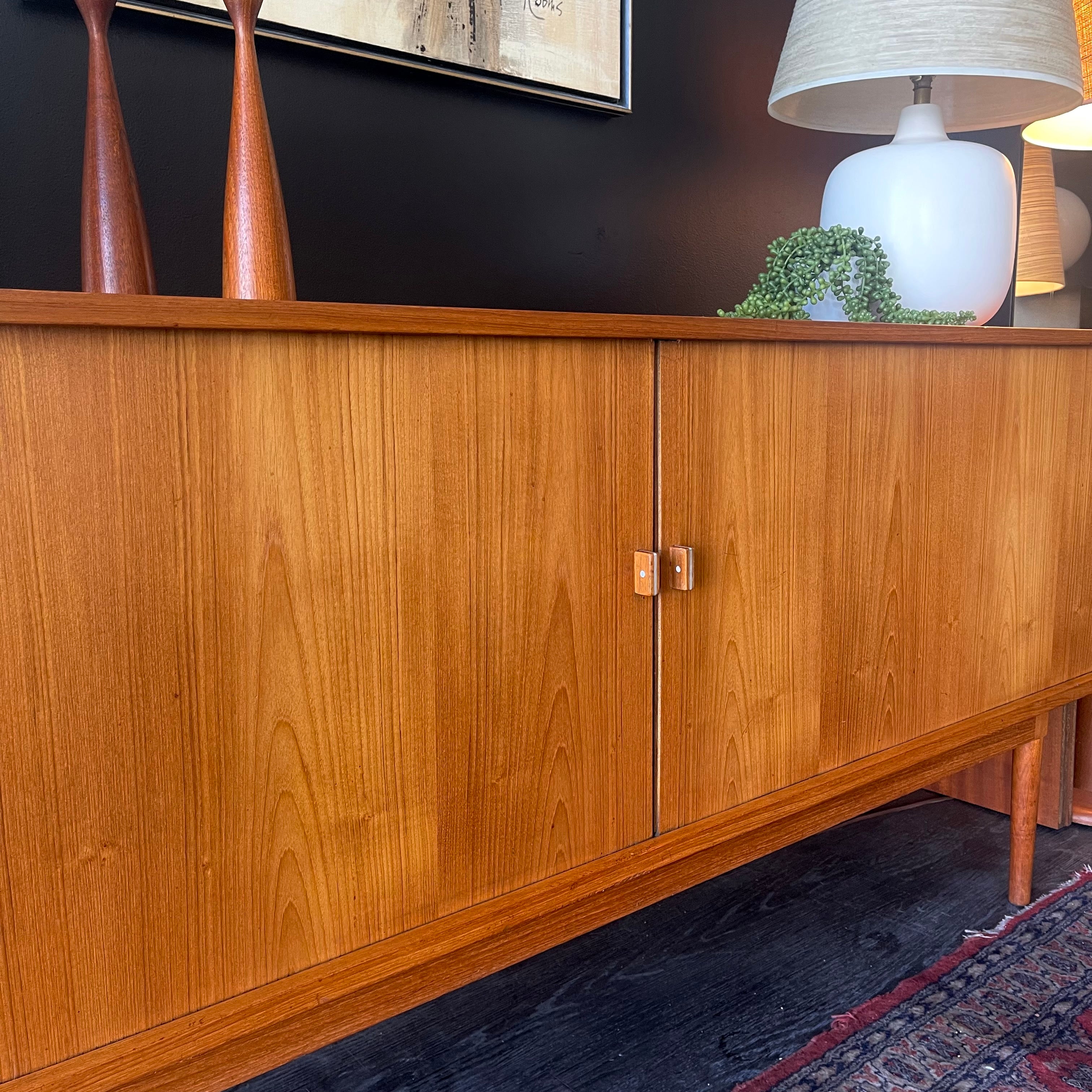 Tambour Door Teak Credenza by Jens H. Quistgaard for LOVIG