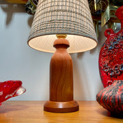 Small Midcentury Modern Solid Teak Lamp Mr. Mansfield Vintage