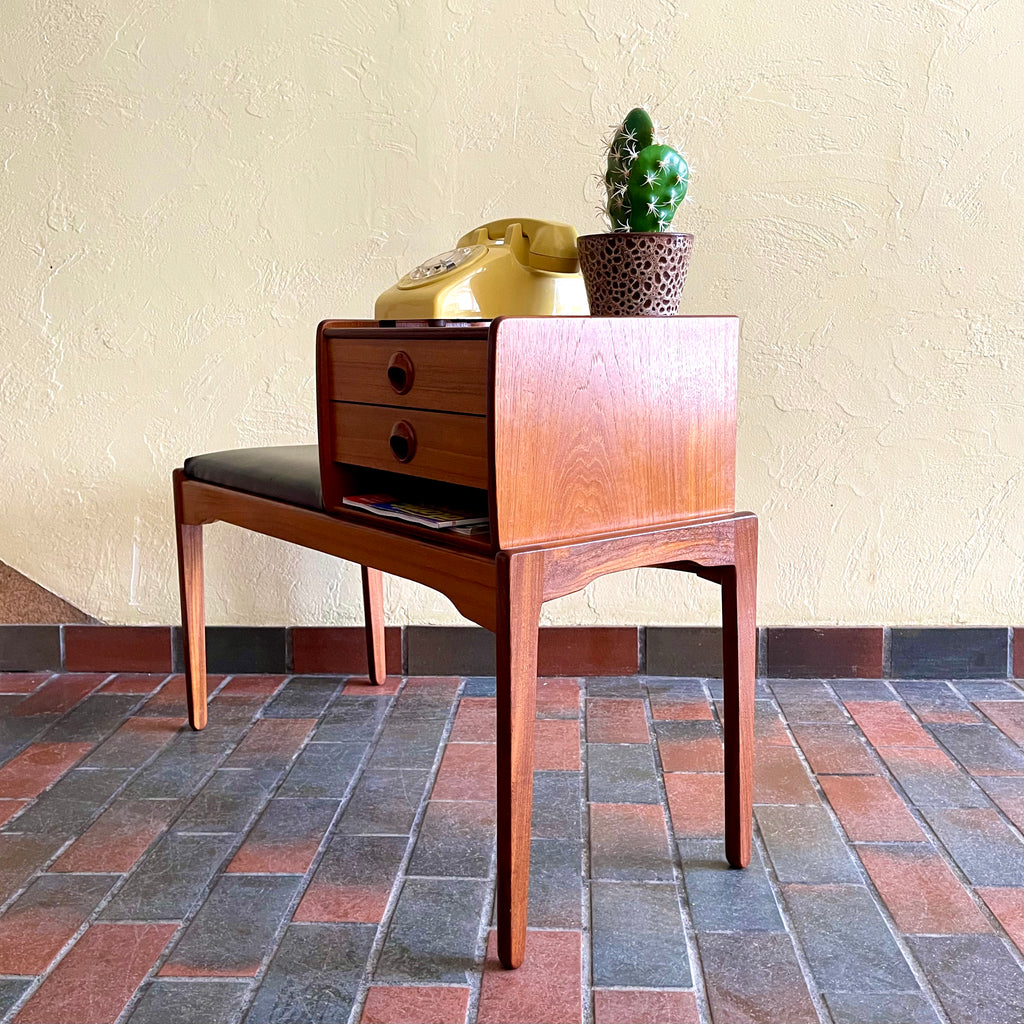 Made in Norway Vintage Phone/Entry Way Bench Model “ROLF”