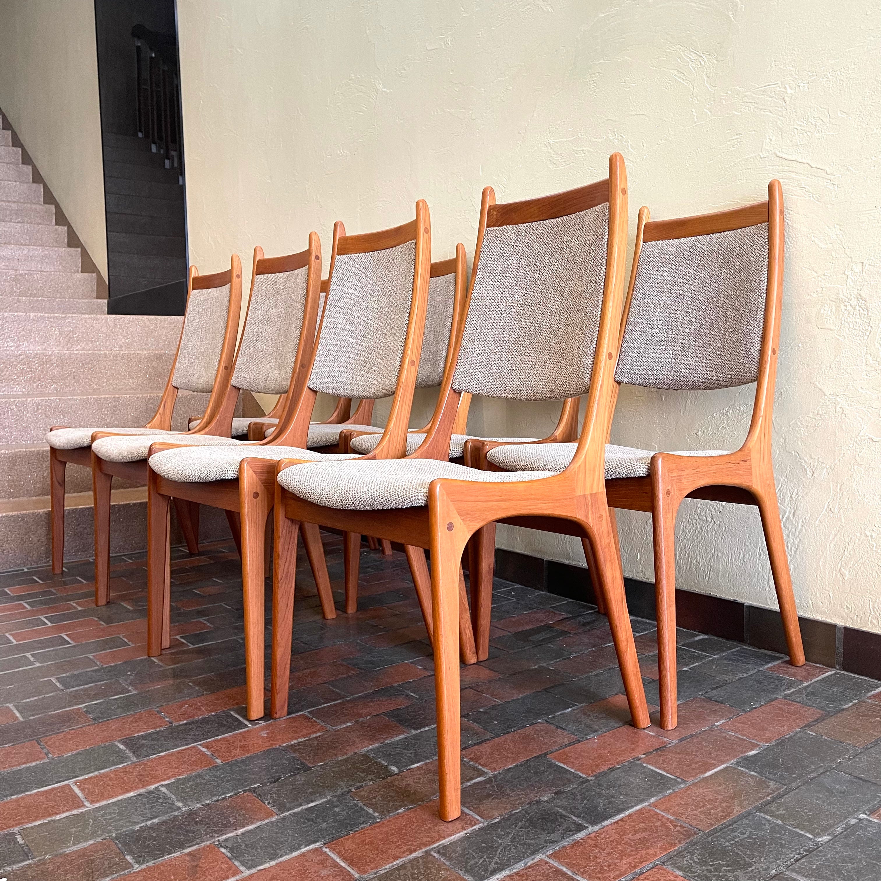  Mid-Century Teak Dining Chairs by R. Huber & Co Mr. Mansfield Vintage