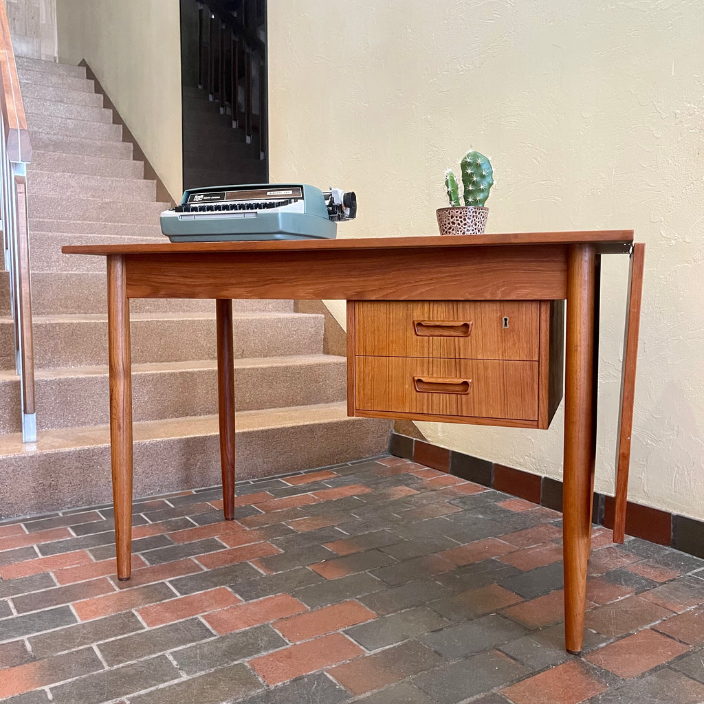 Danish Made Teak Drop-leaf  Desk - Mr. Mansfield Vintage