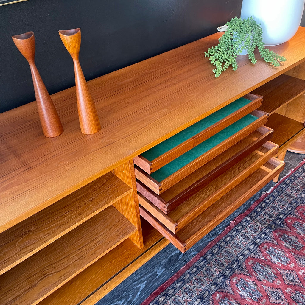Tambour Door Teak Credenza by Jens H. Quistgaard for LOVIG