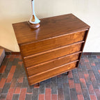 Vintage Walnut Tallboy Dresser