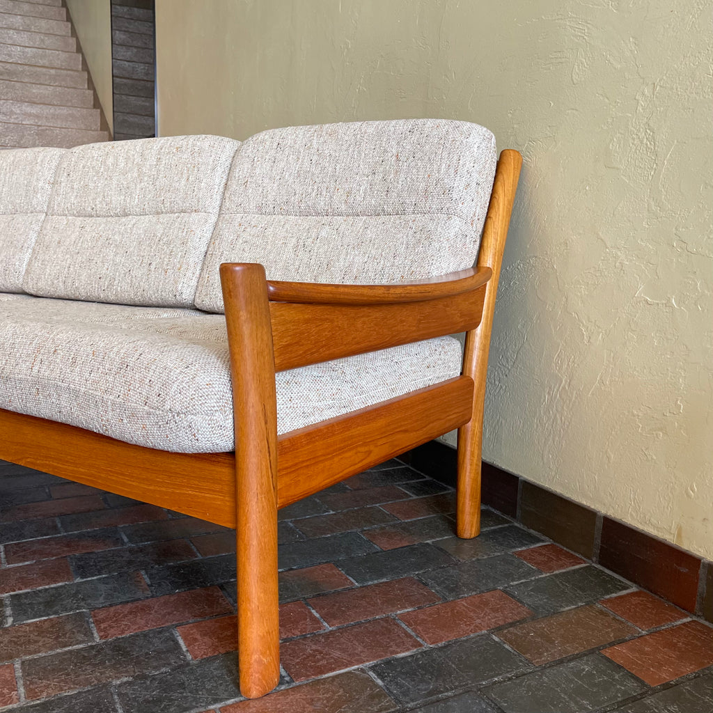 Solid Teak Frame Sofa - Mr. Mansfield Vintage