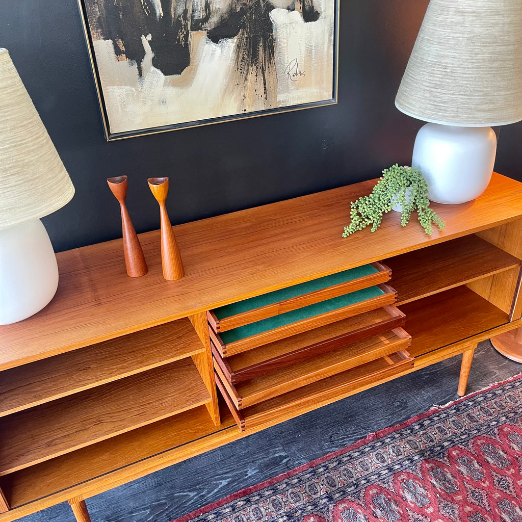 Tambour Door Teak Credenza by Jens H. Quistgaard for LOVIG