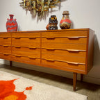 Danish 9 Drawer Teak Dresser Mr. Mansfield Vintage