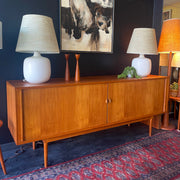 Tambour Door Teak Credenza by Jens H. Quistgaard for LOVIG